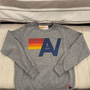 Logo Relaxed Crew Sweater- Heather Grey